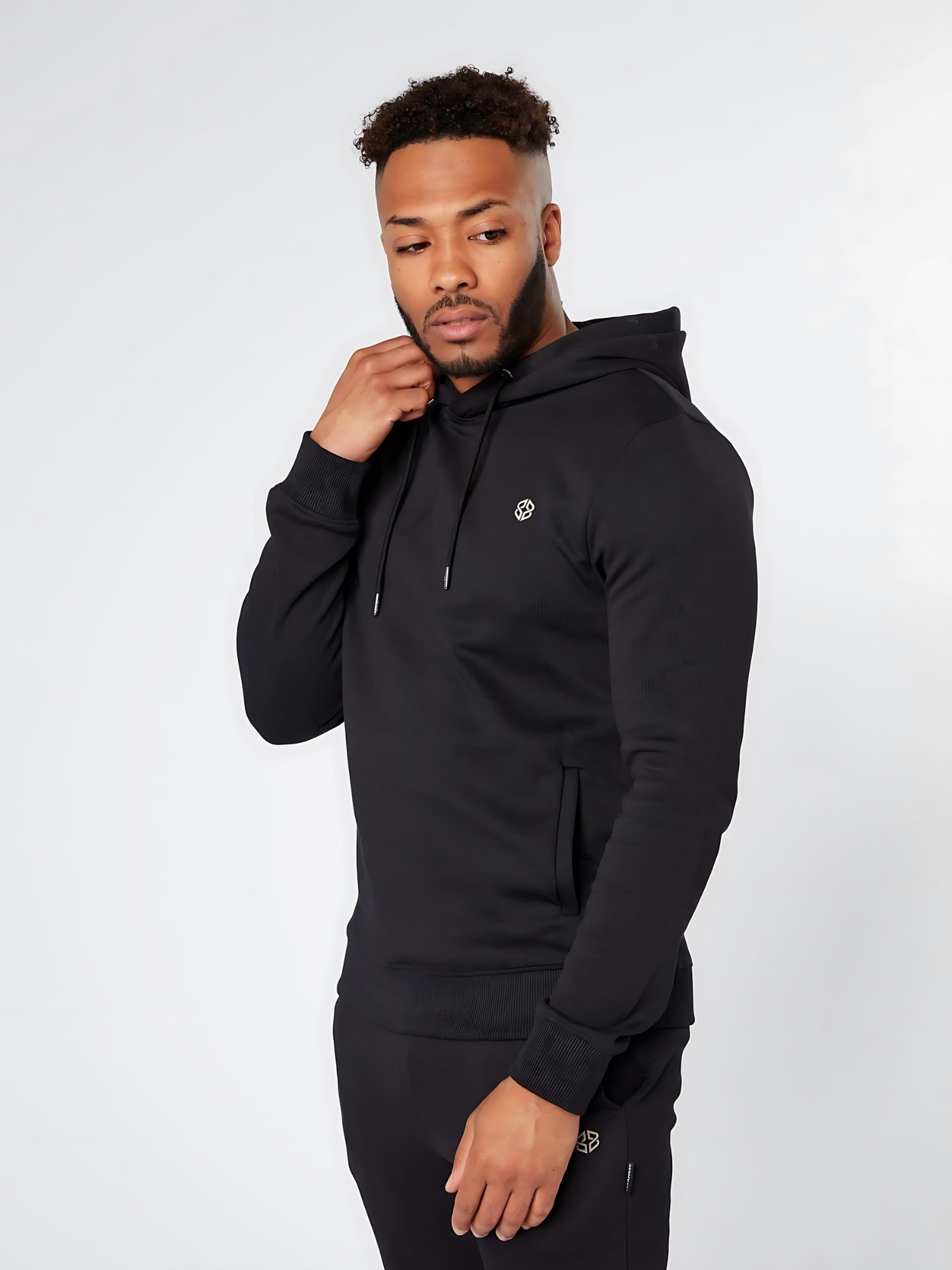 Mens black hoodie sale sale