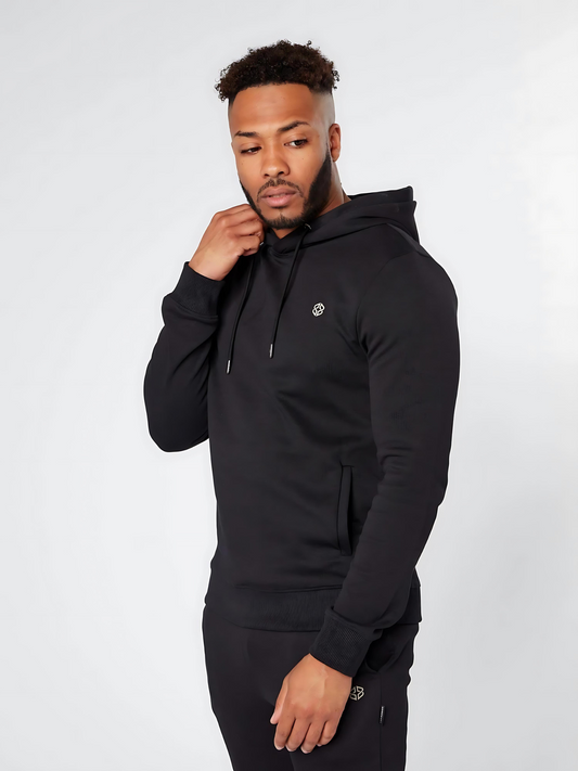 Men's Slimfit OverHead Hoodie (Black)