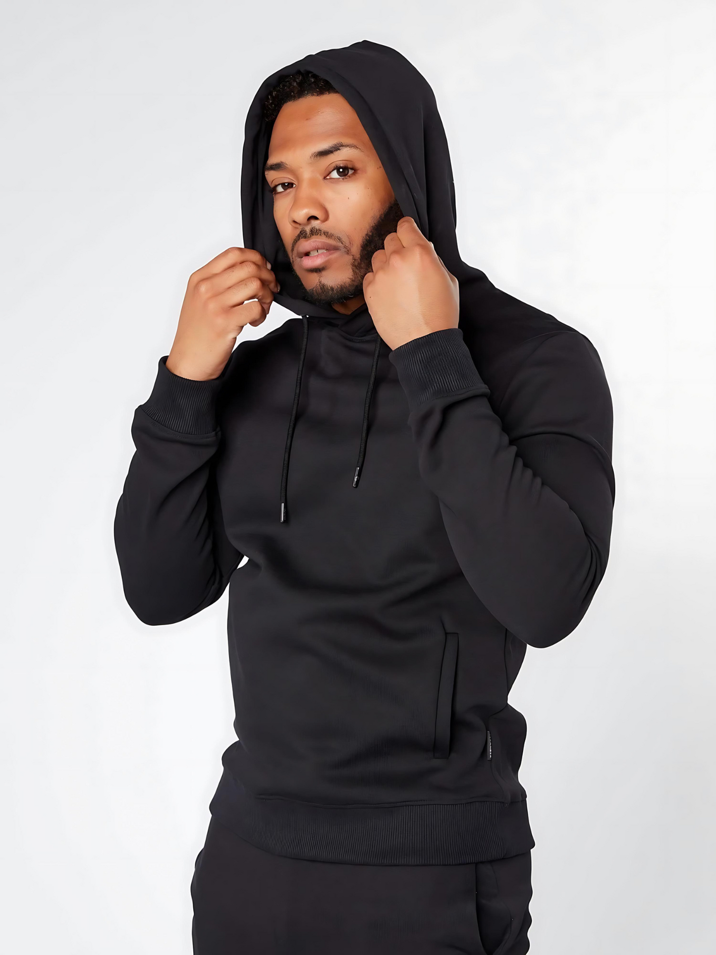 Men's Slimfit OverHead Hoodie (Black)