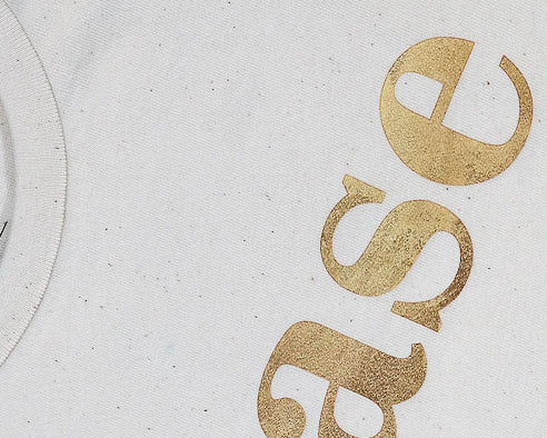 Raw organic cotton fabric details - close-up view - Lexanber UK